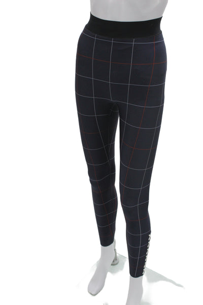 Ultracor Women Ankle Jeggings Dark Blue Check Size S