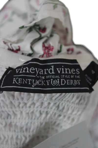 Vineyard Vines Womens White Cowboy Graphic Maxi Sundress Size 4