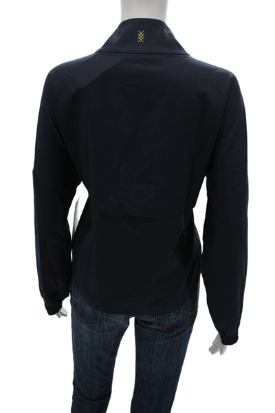 Rhone Men Windbreaker Blue Zip Long Sleeve Recycled Polyester Size M