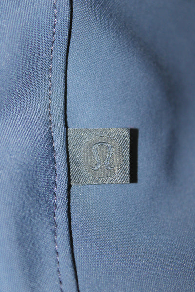 Lululemon Women Bodycon Sheath Dress Dark Blue 3/4 Sleeve Crew Neck Size S