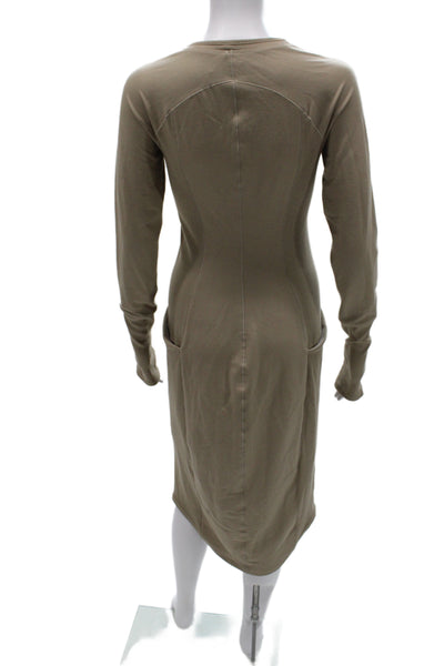 Lululemon Women Sweater Dress Beige Knit Crew Neck Long Sleeve Size S