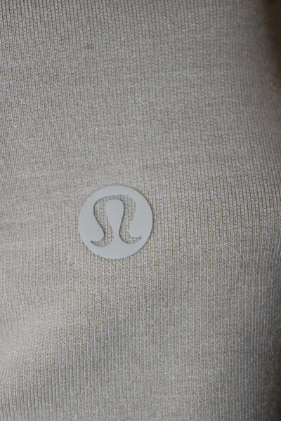 Lululemon Women Sweater Dress Beige Knit Crew Neck Long Sleeve Size S