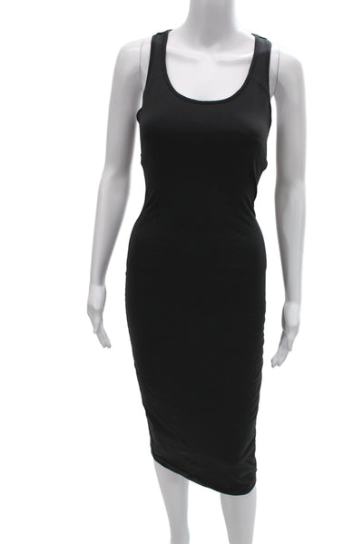 Lululemon Women Bodycon Tank Dress Black Polyester Blend Sleeveless Size S