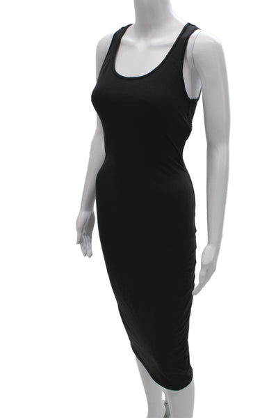 Lululemon Women Bodycon Tank Dress Black Polyester Blend Sleeveless Size S