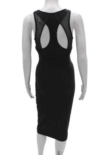 Lululemon Women Bodycon Tank Dress Black Polyester Blend Sleeveless Size S