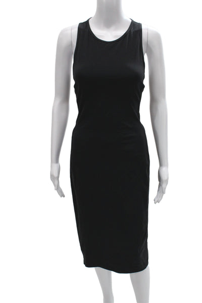 Lululemon Women Bodycon Tank Midi Dress Black Polyester Size S