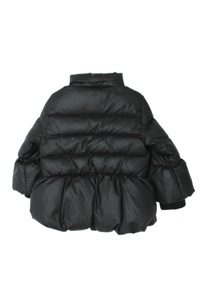 Pramie Girls Long Sleeve Front Zip Mock Neck Quilted Jacket Black Size 5
