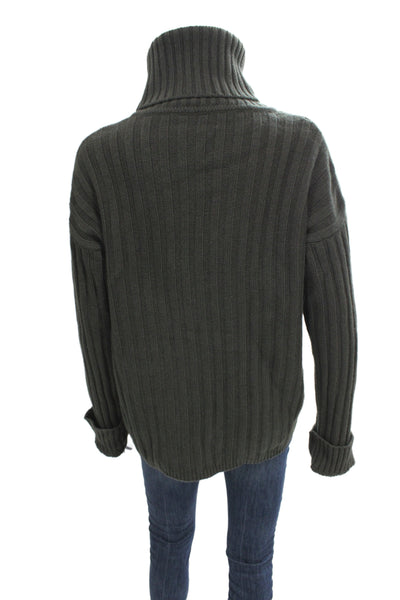 AG Womens Turtleneck Wool Pullover Green Long Sleeve Size XS