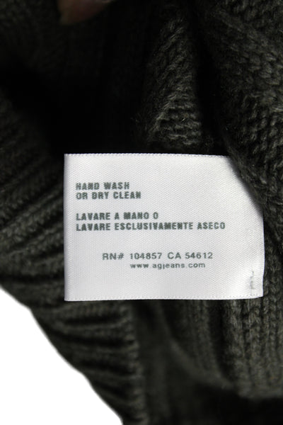 AG Womens Turtleneck Wool Pullover Green Long Sleeve Size XS