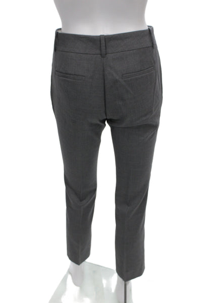 Club Monaco Women Cropped Ankle Dress Pants Dark Blue Striped Petite Size 00