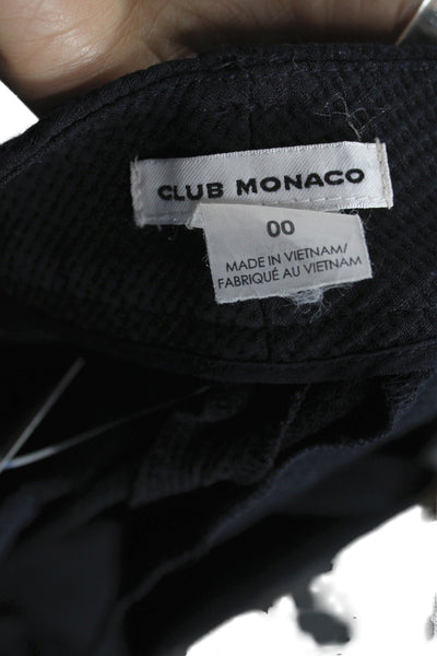 Club Monaco Womens Ankle Cropped Dress Pants Black Size 00