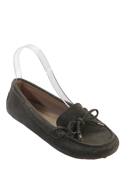 Michael Michael Kors Womens Suede Slip On Moccasins Green Size 5.5M
