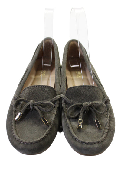 Michael Michael Kors Womens Suede Slip On Moccasins Green Size 5.5M