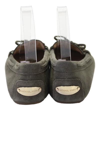 Michael Michael Kors Womens Suede Slip On Moccasins Green Size 5.5M