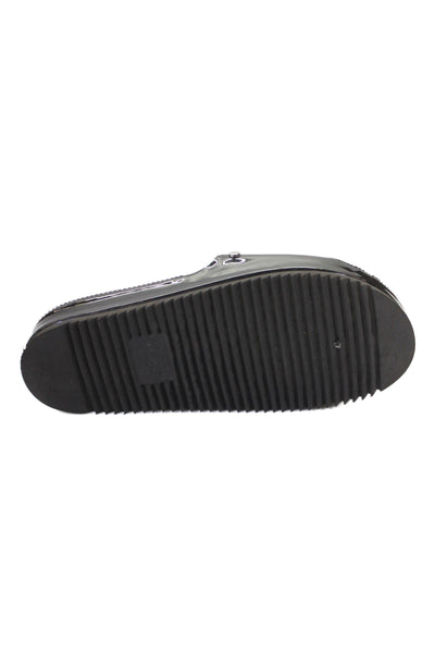 Ugg Womens One Strap Slide On Sandals Black Size 5.5M