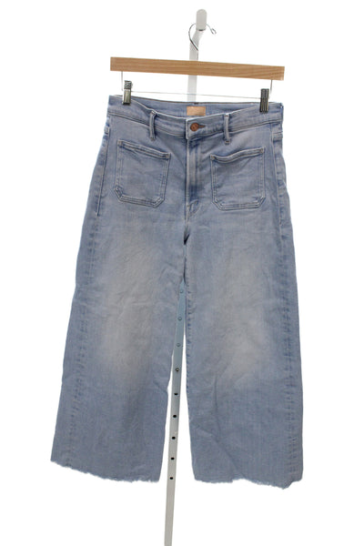 Mother Women Cropped Jeans High Rise Blue Cotton Size 26