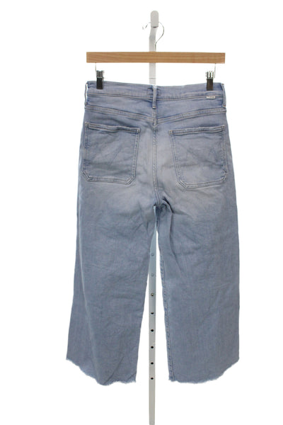 Mother Women Cropped Jeans High Rise Blue Cotton Size 26
