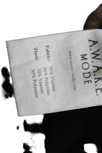 A.W.A.K.E. MODE Women Bodycon Black Sleeveless Mid Calf High Neck Dress Size XS