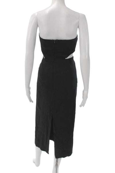 Zara Women Sheath Off Shoulder Sleeveless Black Party Dress Zip Size XS