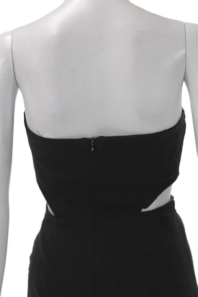 Zara Women Sheath Off Shoulder Sleeveless Black Party Dress Zip Size XS