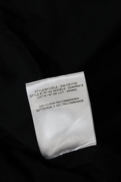 Helmut Lang Women T-Shirt Dress Black Cotton Mini Short Sleeve Size S