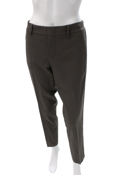 Vince Womens Dress Pants Green Button Size 8