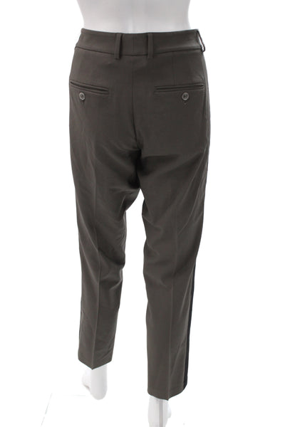 Vince Womens Dress Pants Green Button Size 8