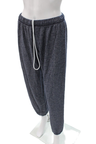 Michael Lauren Womens Blue Flecked Fleece Drawstring Sweatpants Size S