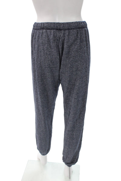 Michael Lauren Womens Blue Flecked Fleece Drawstring Sweatpants Size S