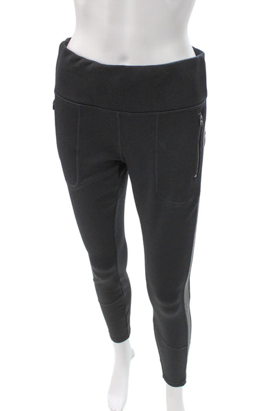 Athleta Womens Compression Leggings Black Athletic Pull On Size M