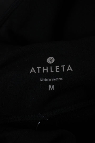 Athleta Womens Compression Leggings Black Athletic Pull On Size M