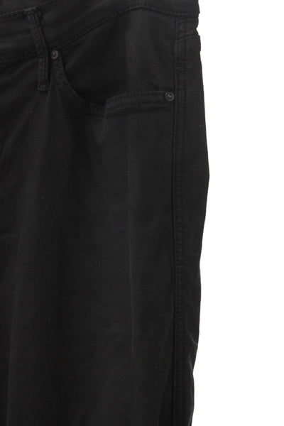 Mother Womens Skinny Jeans Black Cotton High Rise Button Size 30