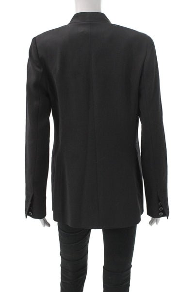 Vince Women Basic Jacket Black Wool Button Long Sleeve Size 8