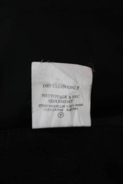 Vince Women Basic Jacket Black Wool Button Long Sleeve Size 8