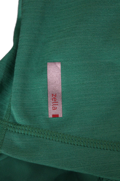 Zella Women Track Jacket Green Polyester Zip Long Sleeve Size S