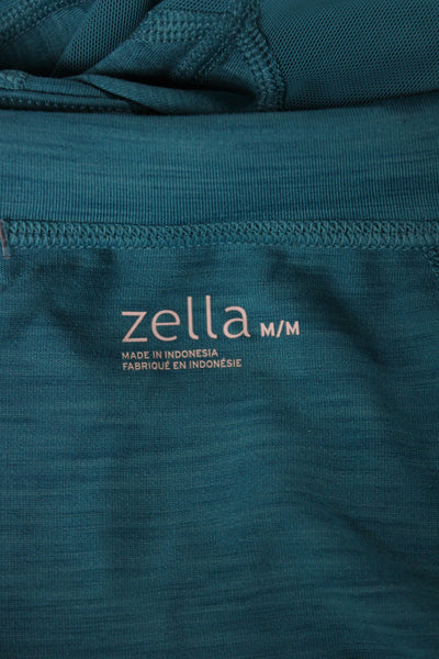 Zella Womens Track Jacket Blue Zip Long Sleeve Size M