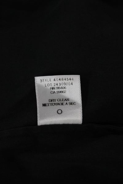 Theory Mens Button Front Long Sleeve Collared Shirt Black Size Medium