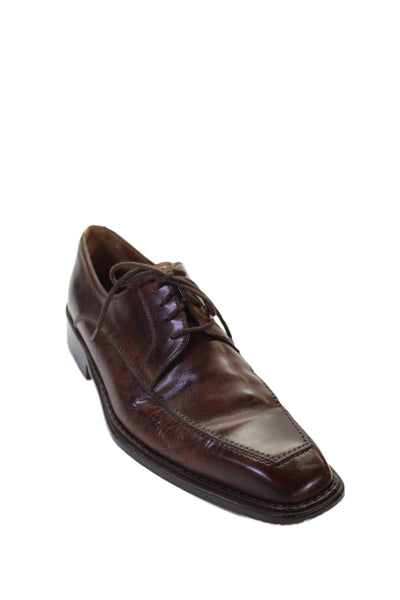 Magnanni Mens Leather Lace Up Oxford Shoes Brown Size 14.5