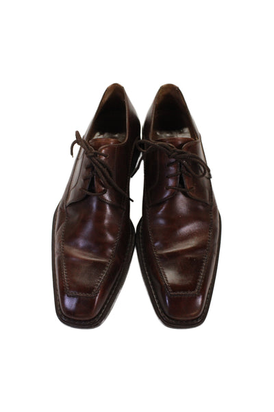 Magnanni Mens Leather Lace Up Oxford Shoes Brown Size 14.5