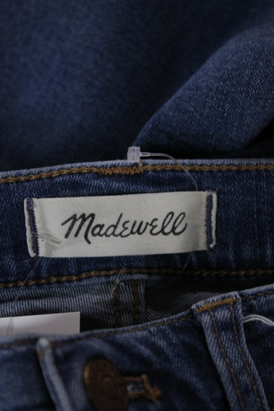 Madewell Womens Straight Jeans Blue Mid Rise Cotton Button Size 25