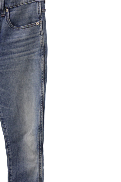 Madewell Women Cropped Blue High Rise Distressed Cotton Blend Jeans Size 26