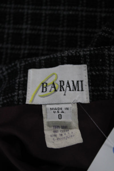 Barami Women Mini Plaid Wool Buckle Skirt Preppy Size 0