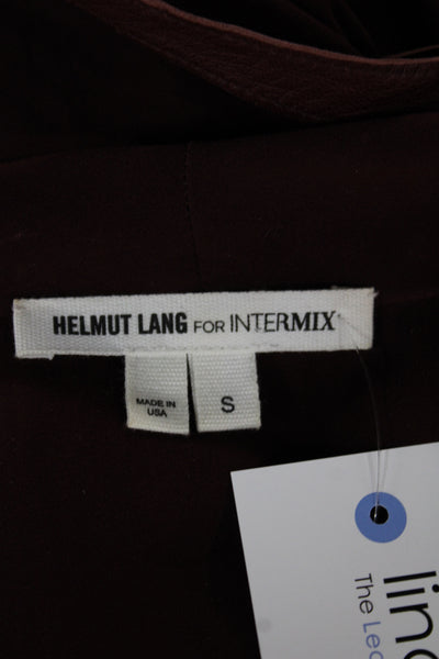 Helmut Lang For Intermix Womens Red Cowl Neck Sleeveless Tunic Blouse Size S