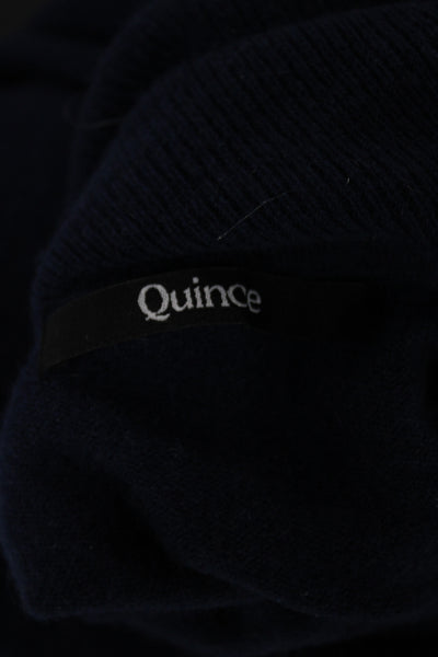 Quince Womens Sweater Dress Blue Turtleneck Long Sleeve Short Size S