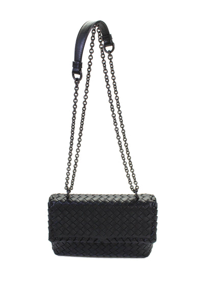 Bottega Veneta Womens Leather Olimpia Shoulder Bag Black