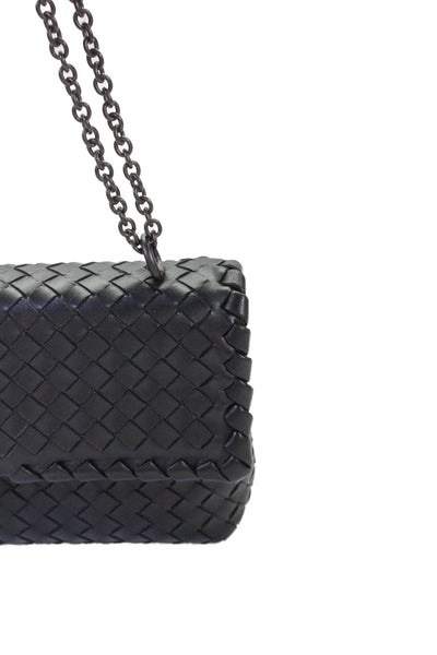 Bottega Veneta Womens Leather Olimpia Shoulder Bag Black