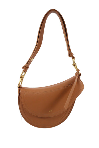 JW Pei Womens Vegan Leather Snap Closure Shoulder Bag Brown