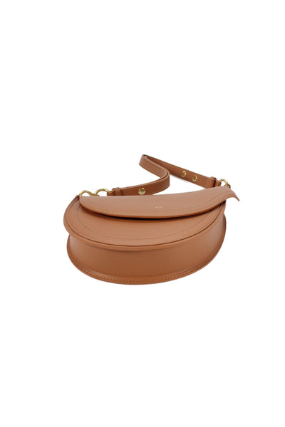 JW Pei Womens Vegan Leather Snap Closure Shoulder Bag Brown