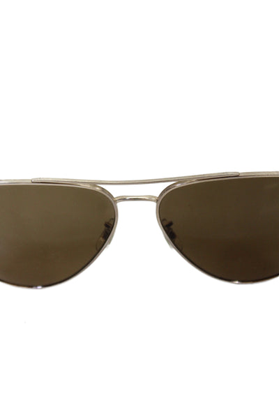 Oliver Peoples X The Row Womens Metal Frame Casse Aviator Sunglasses Gold
