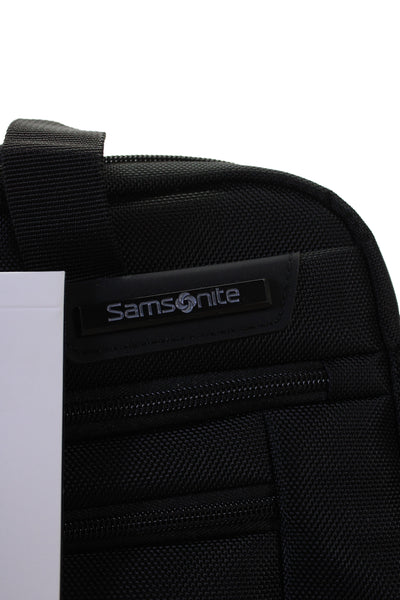 Samsonite Womens Zipper Closure Classic 2 Laptop Shoulder Handbag Black